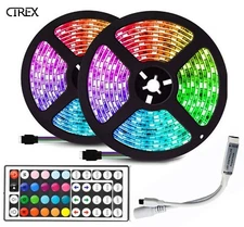 Waterproof 5050 RGB 5M 300 LED SMD LED Strip Light 12V With 44 key IR Controller