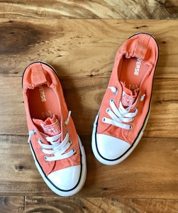 converse low mujer naranja