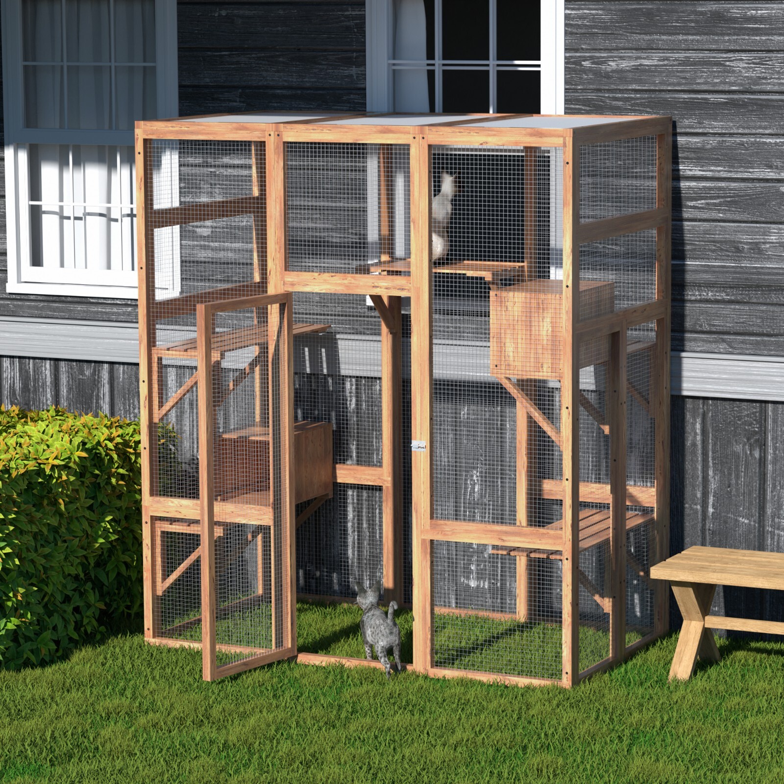 COZIWOW Large Cat House Outdoor Cat Enclosures Catio Enclosure Indoor Pet Cage eBay