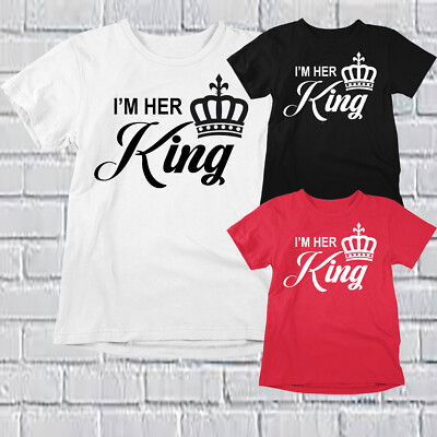 King Queen Unisex Family T-Shirt Anniversary Couple Tee