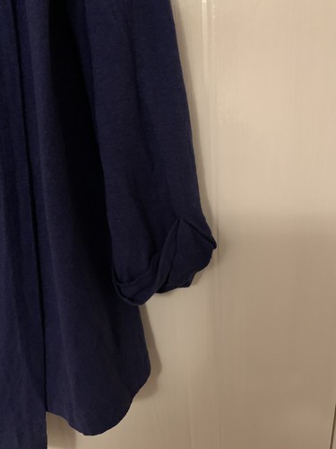 Pre Loved Poetry Sweater Womens Size 12 Blue Cowl Neck Wrap Knit Pullover GC - Picture 6 of 13