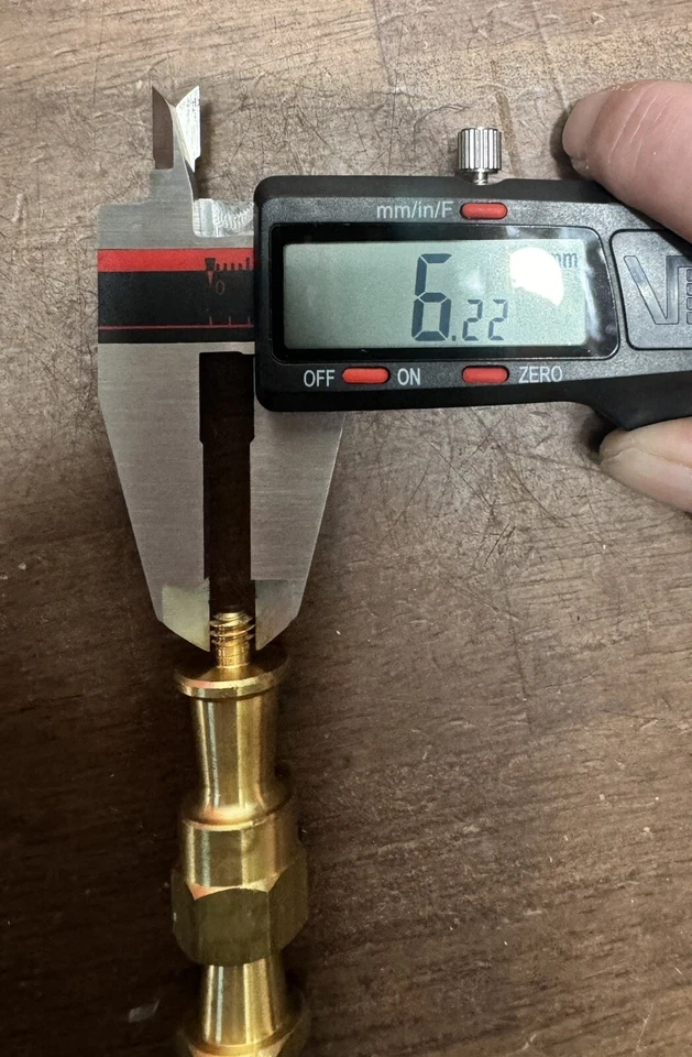 Brass Spigot 1/4" Thread Screw Adapter Hex Stud for Manfrotto Super Clamps - image 4 of 4