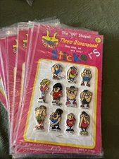 Thum Wrasslin Wrestling Wrestles 1977 3Dimensional Soft Puffy Stickers  1 Sheet