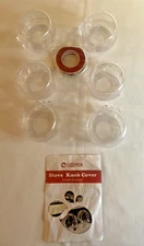 EUDEMON Clear 6pack Safety Children Kitchen Stove Gas Knob Covers Clear