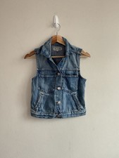 Madewell Denim Waistcoat Size Xs Blue Sleeveless Jacket