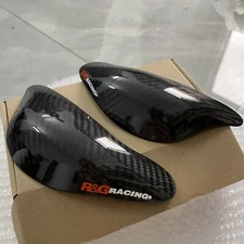 Carbon fiber fuel tank slider Cover sticker For Kawasaki ZX6R ZX-10R 19-24 