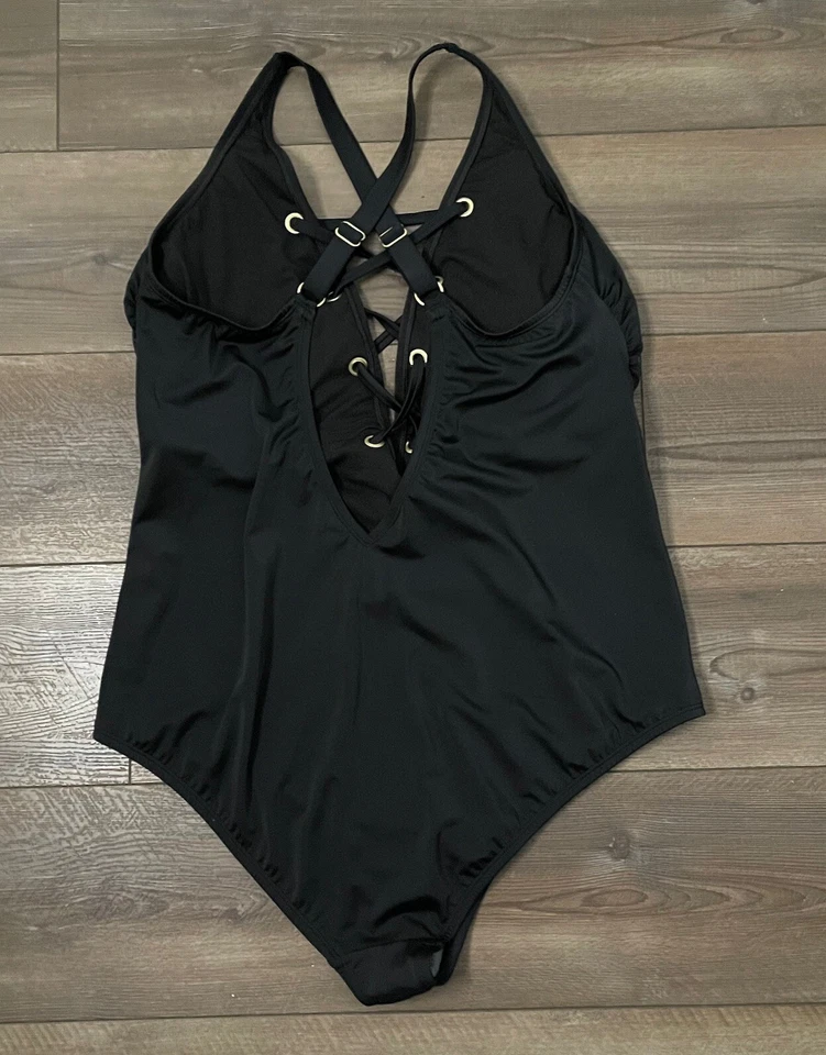 Nuevo con etiquetas Traje de baño Sofia Vergara para mujer negro de una pieza talla 2X Foto 2 de 4