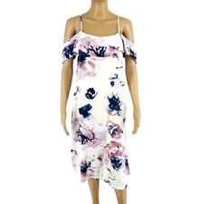 Robe A Ligne Sans Manches Florale Blanche Pour Femmes Taille EU 34 UK 6 US 4