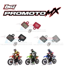 FRONT BRAKE PAD ALU MOUNT W/ SPRING LOS262009 FOR LOSI 1/4 PROMOTO-MX DIRT BIKE
