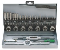 Gewindeschneid Satz 32 Teile Gewindeschneider Gewindebohrer M3-M12 Fervi M032
