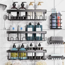 Shower Caddy 6 Pack,Adhesive Bathroom Shower Organizer for Bathroom Storage&Home