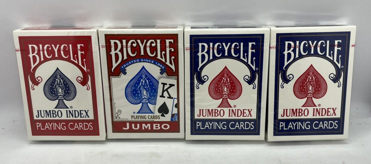 Bicycle Poker Poker Uspcc Bicycle JUMBO Playing Cards Deck Lot Red