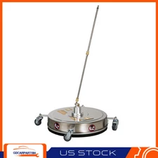 20" 4000 PSI Pressure Washer Surface Cleaner Stainless Steel w/ 4 Wheels Sliver