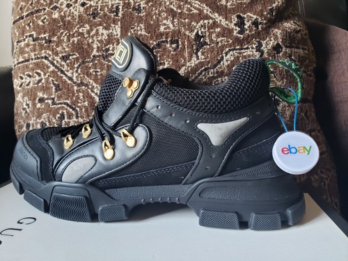 GUCCI Flashtrek serie pelle nera da uomo taglia 9,5 - 10 US $1.500 - Foto 5 di 20