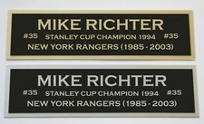 Mike Richter Nameplate for signed hockey jersey photo puck or other item