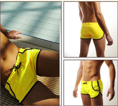 SEOBEAN Men's Swimwear Swim Trunks Boxer Brief Bikini Swimsuit Shorts Short