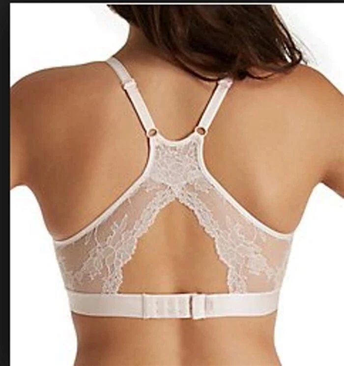 NEW Chantelle LG Everyday Lace Racerback Wirefree Bra 6721 Coral #110254 - Image 2 of 2