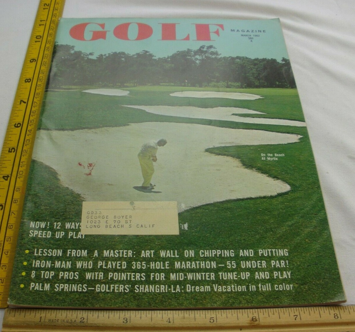 Myrtle Beach Art Wall Palm Springs BurtLancaster Natalie Wood GOLF 1962