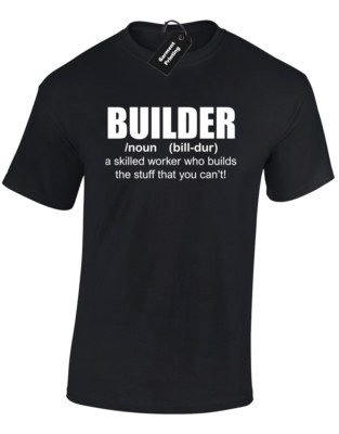 BUILDER DEFINITION HERREN T-SHIRT LUSTIG GESCHENK FÜR IHN PAPA VATER TEE SHIRT IDEE