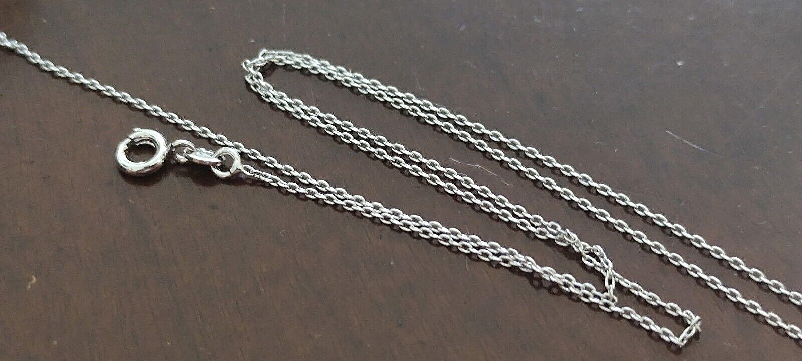 White Gold Filled 14 K Chain Necklace Woman Lady Girl eBay