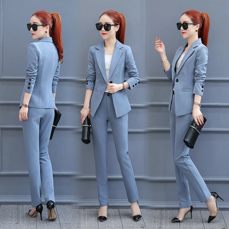  Black Suit for Women 2 Piece Pant Suits for Business Work  Women's Casual Suit Set Office Lady Blazer Pant Suits : Clothing, Shoes &  Jewelry