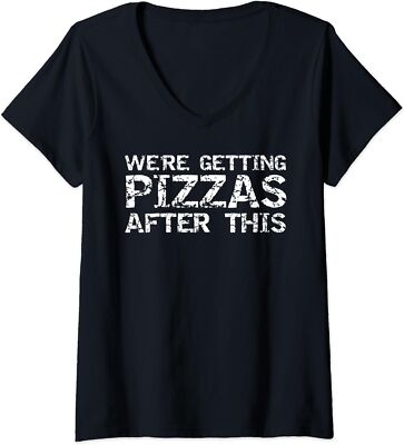 Funny Workout We're Getting Pizzas After This Gift Ladies' O-Neck Tshirt
