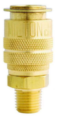 MILTON 714 Air Hose Coupler M style 1/4'' Male NPT Threads