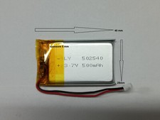 Batterie LiPo 3.7v 500mha per dispositivi elettronici GPS,BLUETOOTH,SMART WACHT
