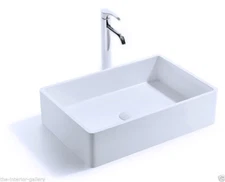 Designer Sink - Modern Cast Stone Sink - Solid Surface Sink - Mozart Sink 23.6"
