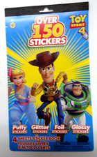 NEW Disney Toy Story 4 Movie Stickers Book w/Over 150 Stickers-Puffy,glitter 