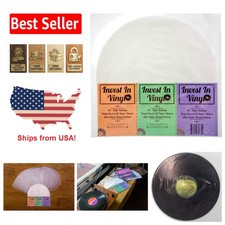Archival Quality 50 Count Vinyl Record Sleeves - Safeguard Your Collection