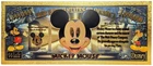 Mickey Mouse Disney Million Dollar 24K Gold Foil Plated Note Bill - XX110