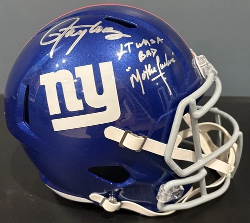 Lawrence Taylor Signed Full Size NY Giants FS Speed REP Helmet JSA Bad Mofo