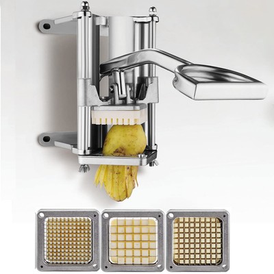 French Fry Cutter Stainless Steel Potato Cutter Commercial Vegetable Fruit Ch...