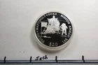 APOLLO XVI 16 SPACE MOON MISSION NASA 2000 LIBERIA $20 SHARP 999 SILVER COIN MBO