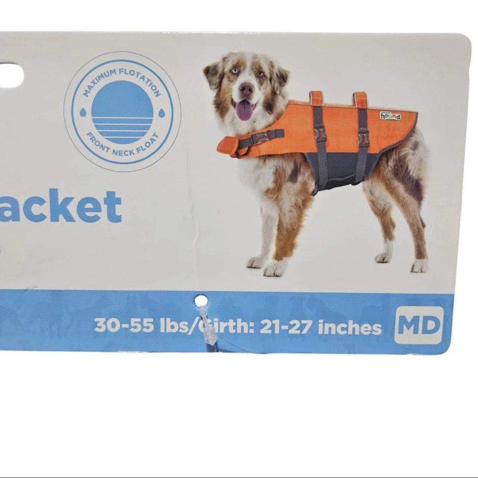 Outward Hound Granby Splash 橙色狗救生衣胸围 21-27 英寸中号 — 第 4/4 张图片