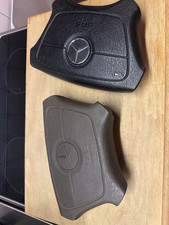 Mercedes W 124 140, R 129 SL, Lenkrad Abdeckung Sicherheitsmodul SRS Farbe braun