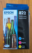 Genuine Epson 822 Ink Standard Capacity Color Cartridges, Exp 10/2026