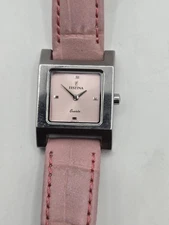 Festina Pink Ladies' Stainless Steel Silver Leather Watch