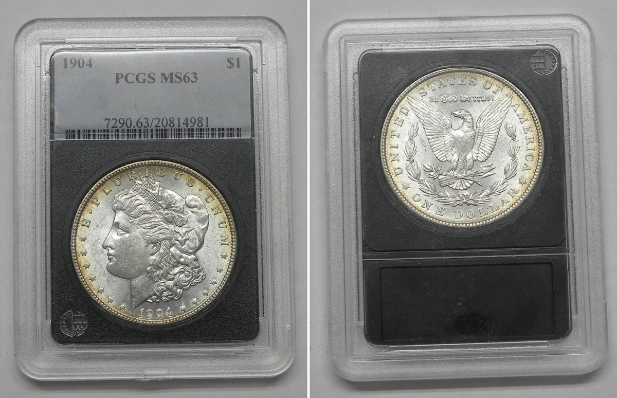 Philadelphia MS 63 Graded 1904 Year Morgan US Dollars (1878-1921