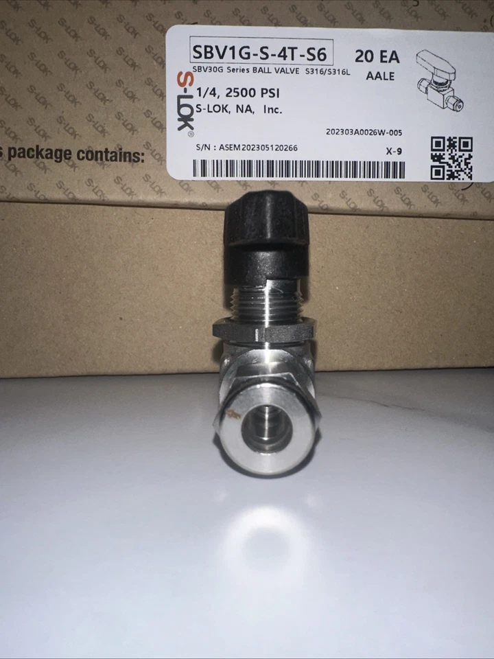 S-Lok SBV1G-S-4T-S6 , 1/4" Stainless Steel 2-Way Valve , 2500PSI - Image 4 of 4