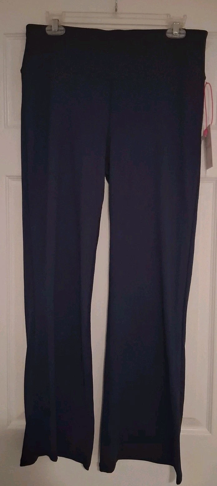 "Juicy Couture" Womens Athletic Pants, Sz Large, Navy Blue, Bling Back, Boot Cut