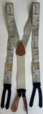 LTD edition Vintage Trafalgar Braces Suspenders Mens Maritime Sailboat