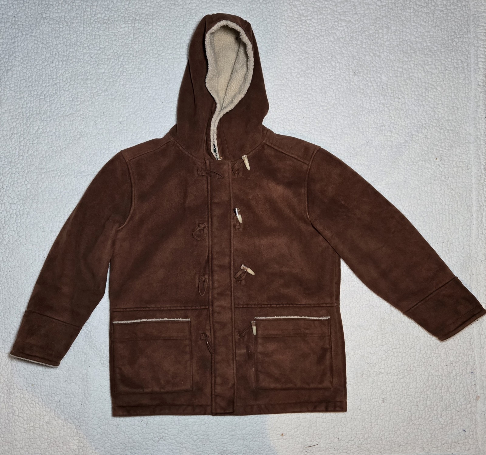 Vtg Ralph Lauren Zippered Women's Petite Small Faux Suede & Sherpa Lined  Jacket
