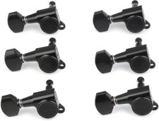 Gotoh Sg381-07 Tuners - 6 In-line Left-handed Black Chrome