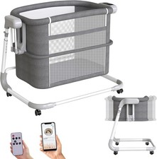 Electric Baby Rocking Bassinet with 5-Speed Adjustment Bedside Delight Bassinet