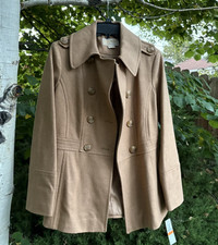 New with tags camel/ beige mid length wool coat Michael Kors size S brand new