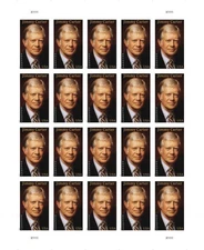 US #6043a Jimmy Carter Imperf Sheet Pane of 20 NDC 2025 Preorder
