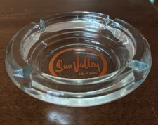 Vintage Advertising Sun Valley Idaho Glass Ashtray Casino or Hotel