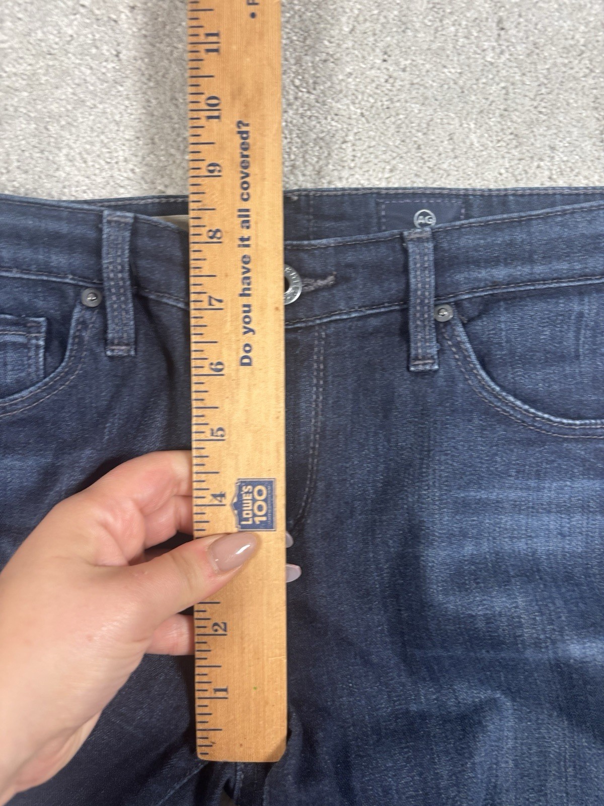 AG Adriano Goldschmied Jeans The Stevie Slim Straight Dark Wash Womens Sz 26R thumbnail 9